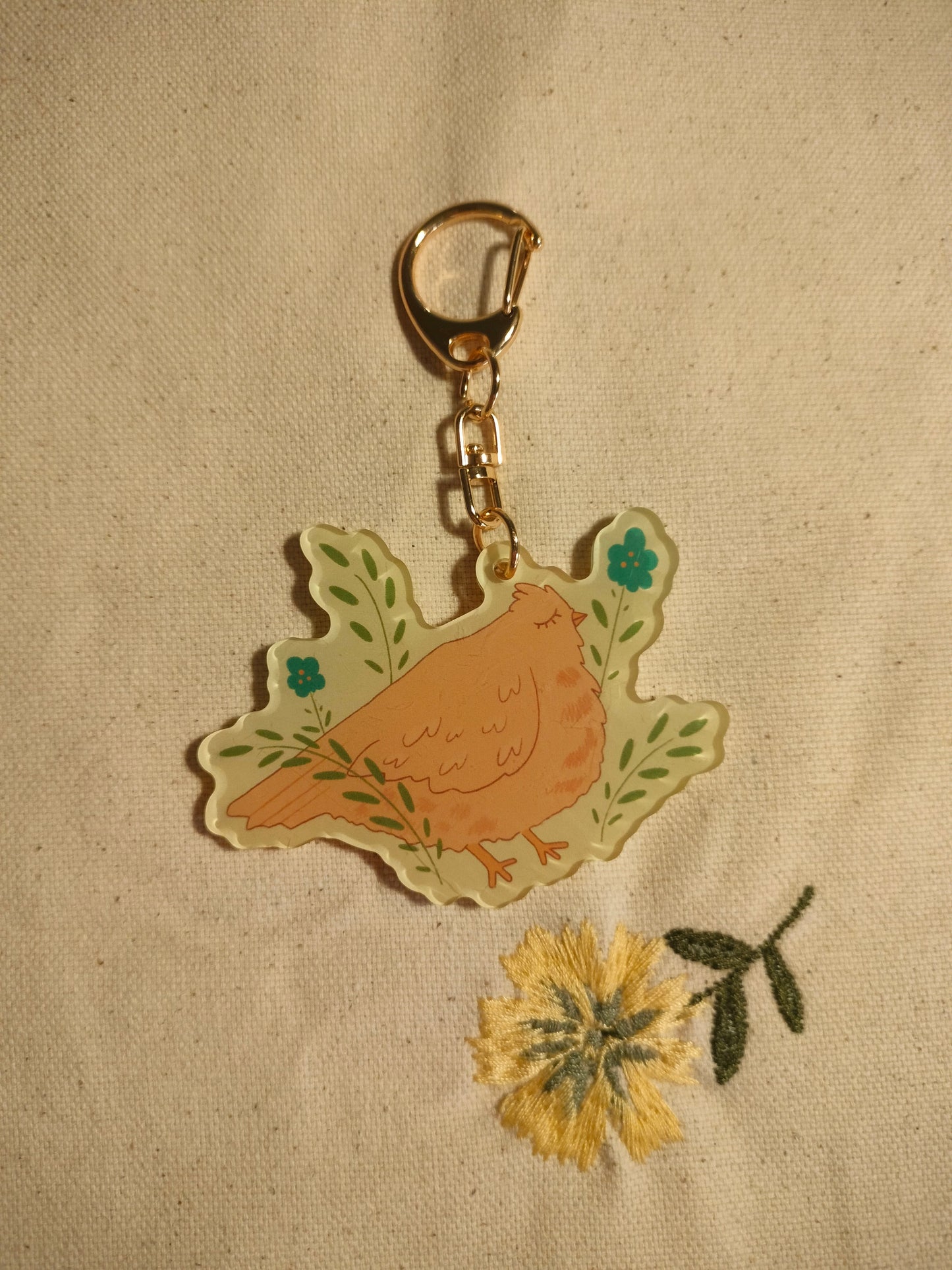 Kukka lintu avaimenperä