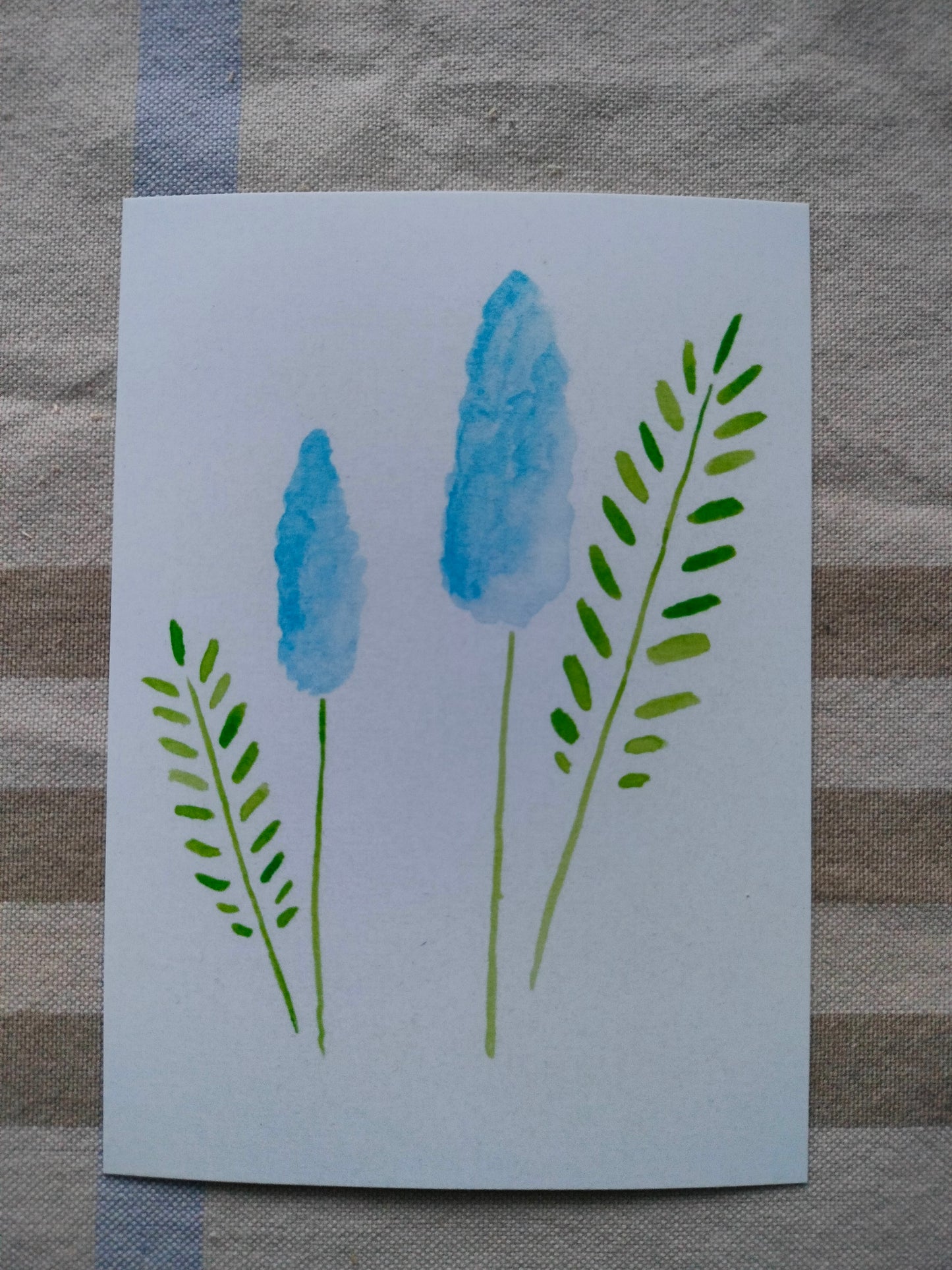 Kukka kortti sininen