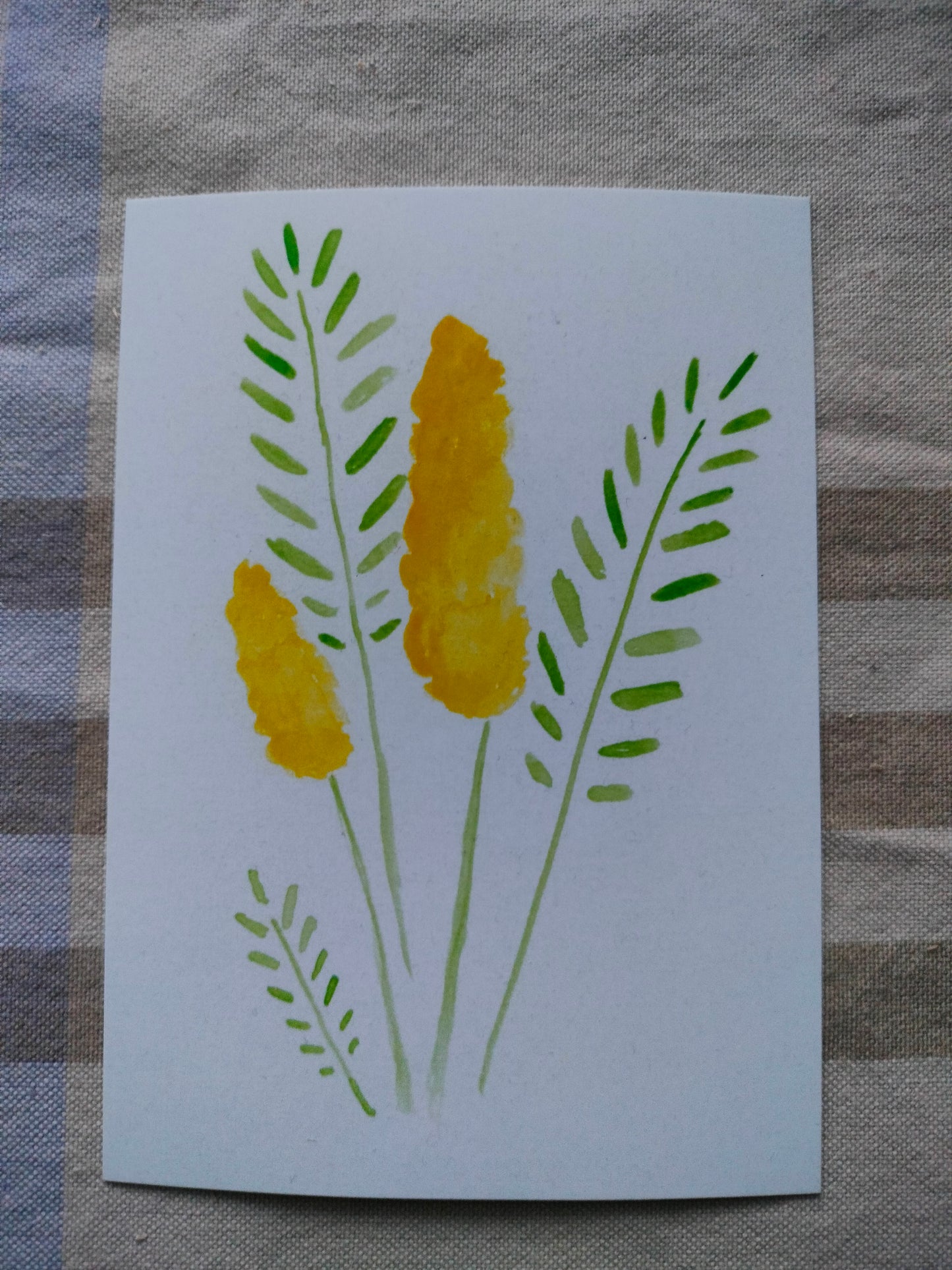 Kukka kortti keltainen