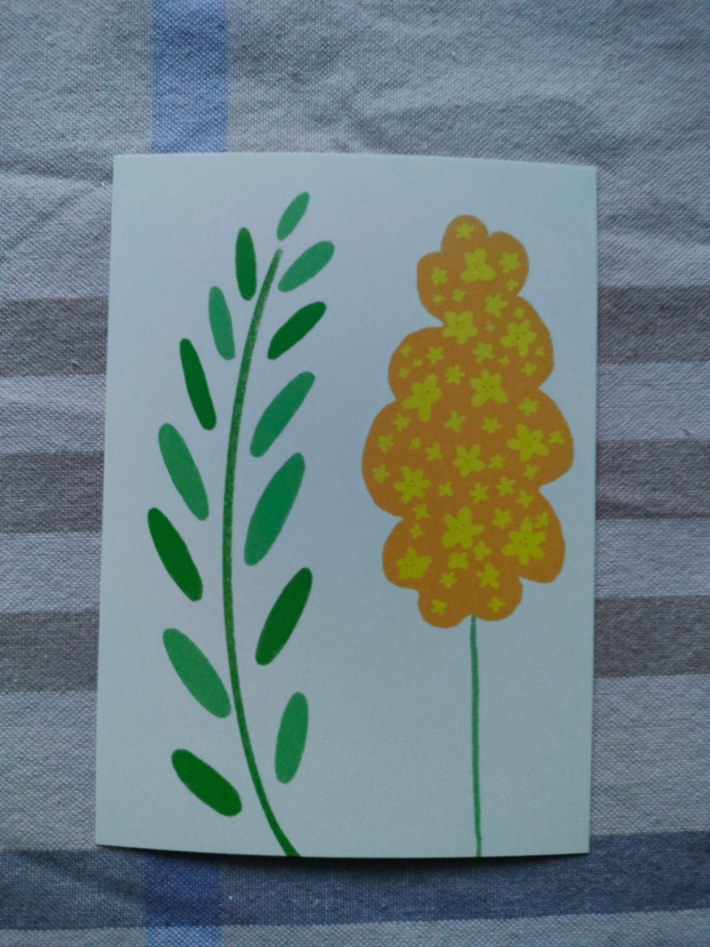 Kukka kortti oranssi keltainen