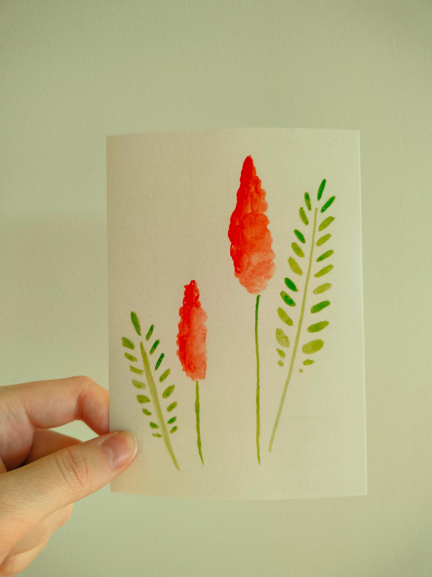 Kukka kortti punainen