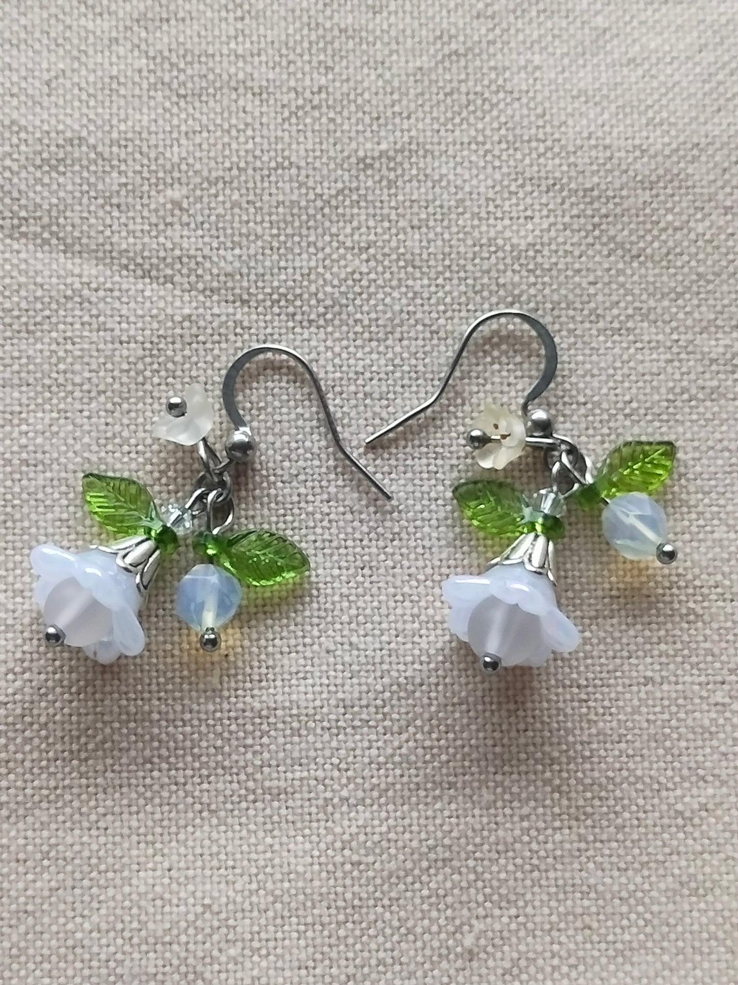 Kukka korvikset juhla valkoiset