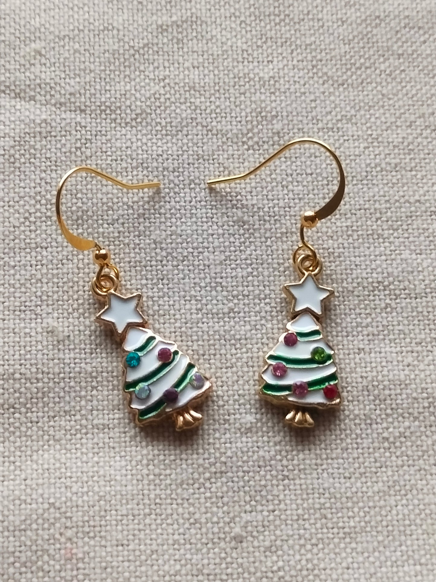 Joulukuusi korvikset metalli