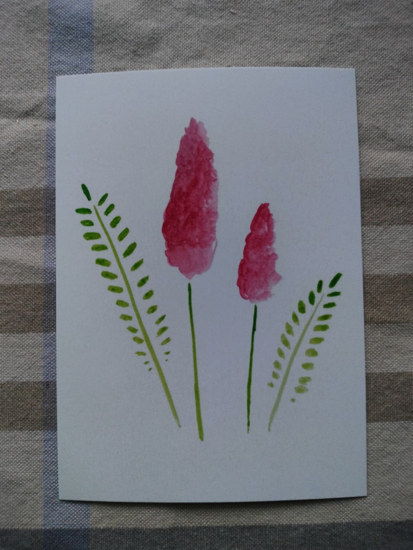 Kukka kortti pinkki