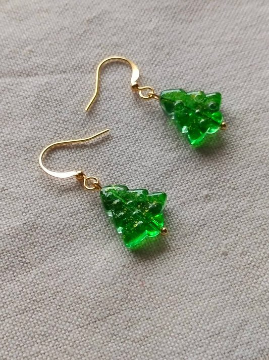 Joulukuusi korvikset vihreät