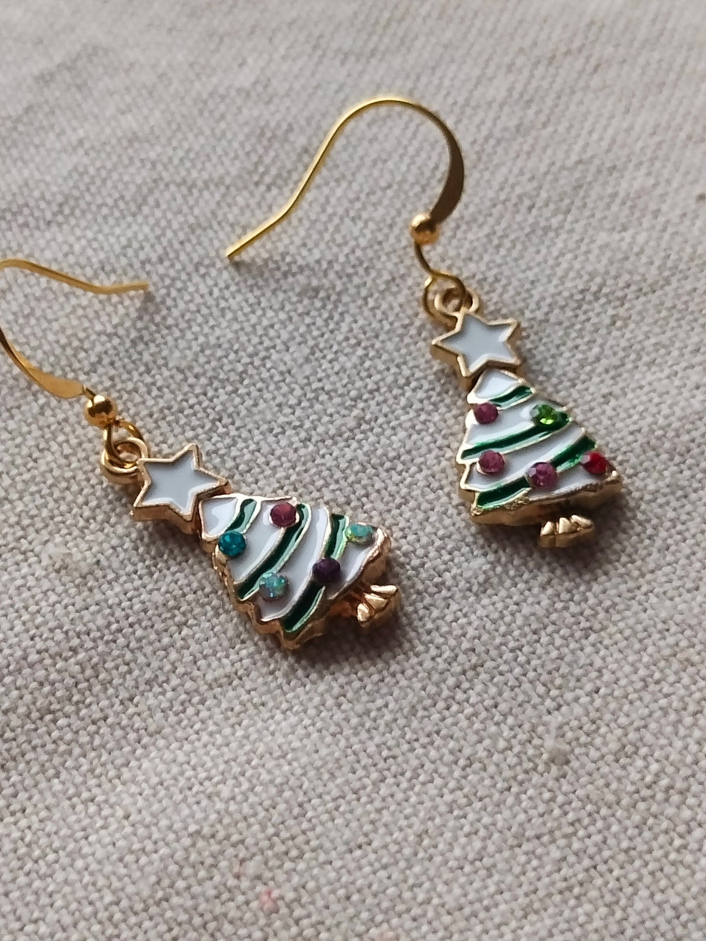 Joulukuusi korvikset metalli