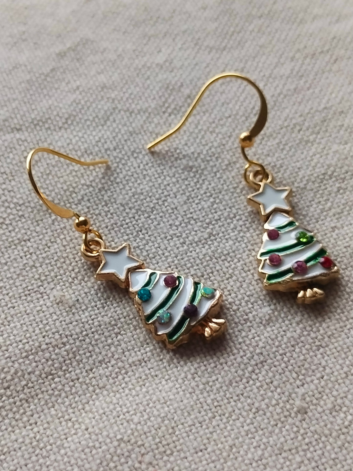 Joulukuusi korvikset metalli